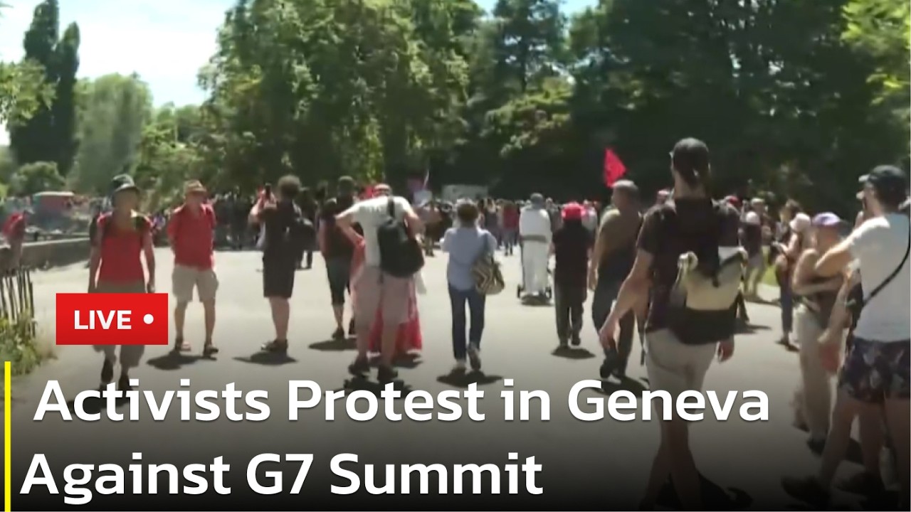 🔴LIVE: Protesters Rally in Geneva Ahead of G7 Summit | AC1P