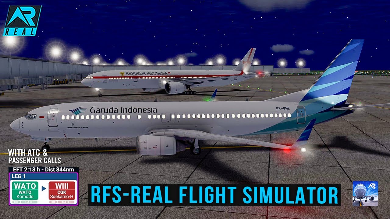 RFS - Real Flight Simulator -Komodo to Jakarta||Full Flight|Boeing737-800||Garuda||Multiplayer||FHD