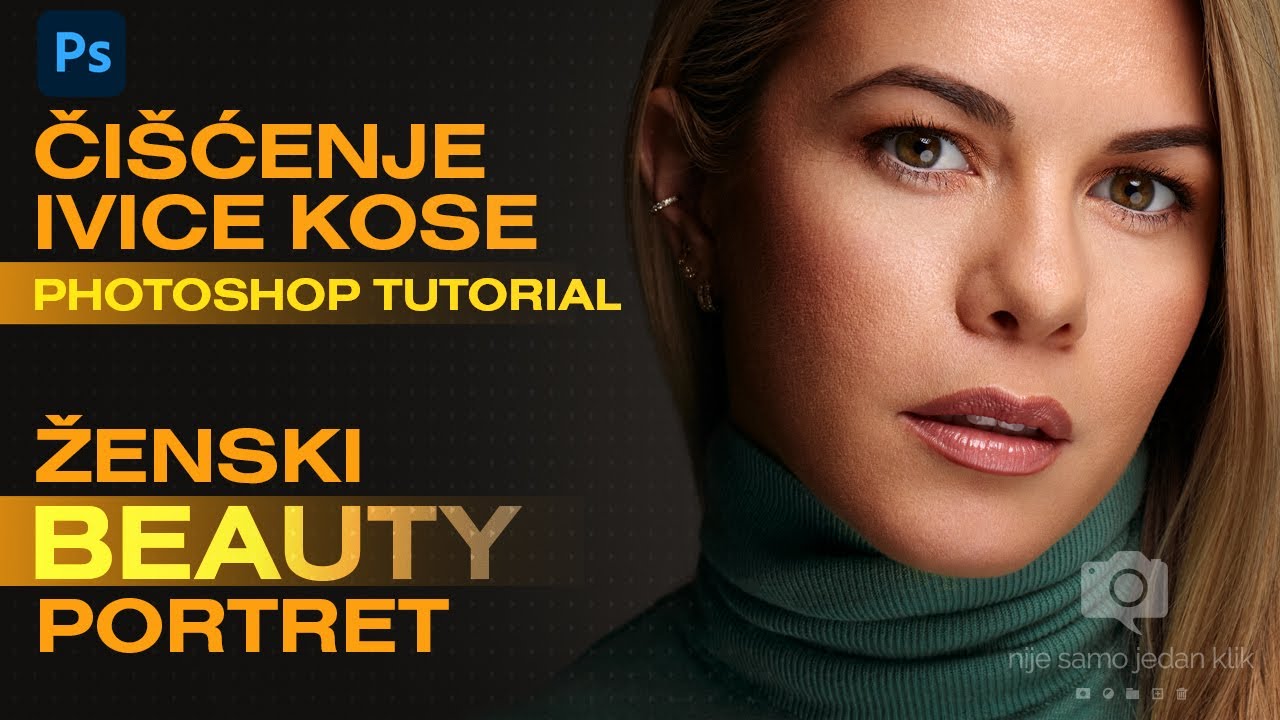 7. Ženski Beauty portret čišćenje ivica kose u fotošopu | photoshop tutorial