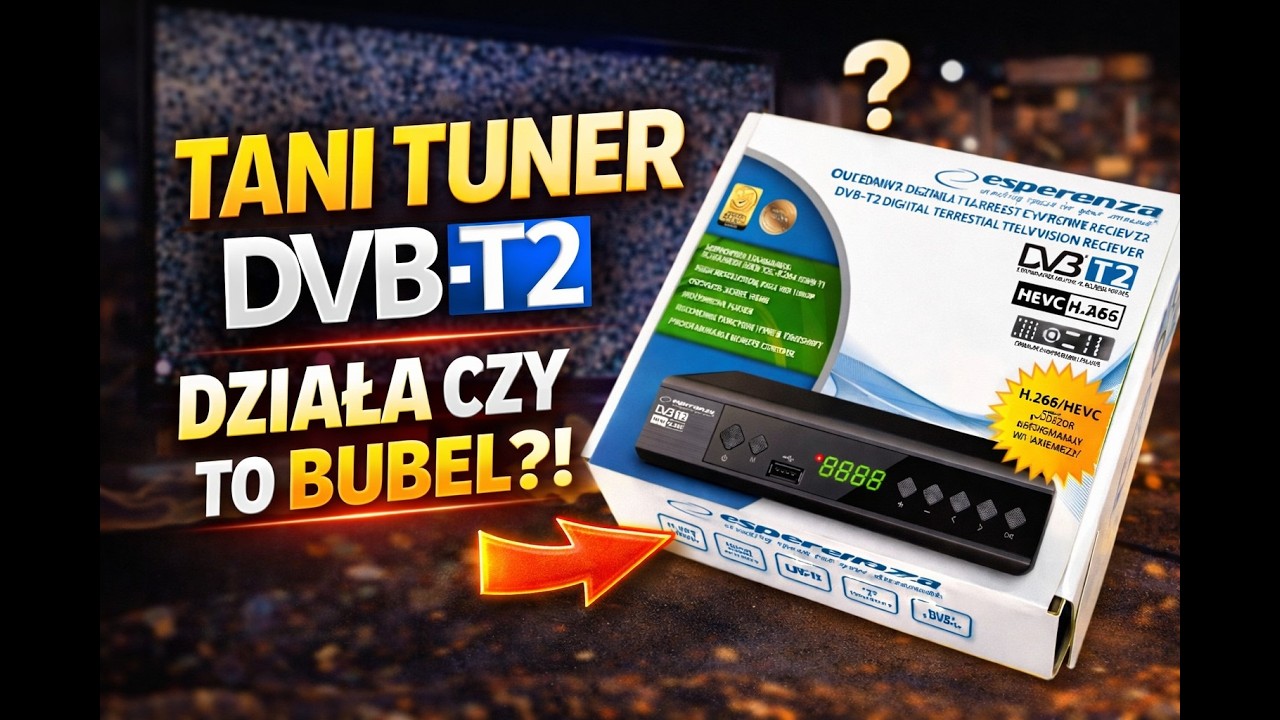 Tani tuner DVB-T2 działa czy to bubel? Test Esperanza EV111P!