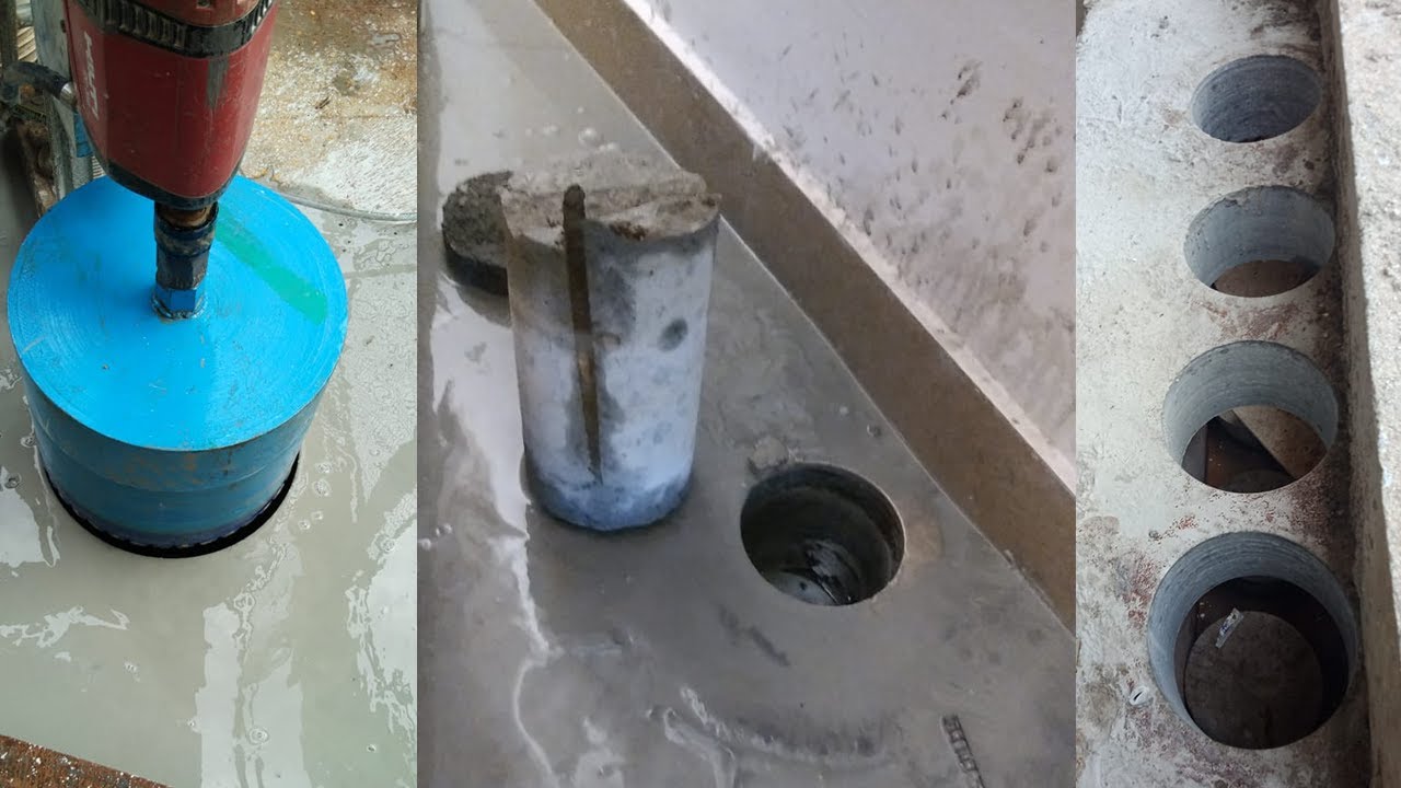 Core cutting | How to fill core cutting hole | Slab cutting machine | Tectonic Work