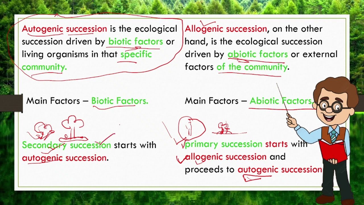 Autogenic vs Allogenic Succession Explained | Ecology in Hindi