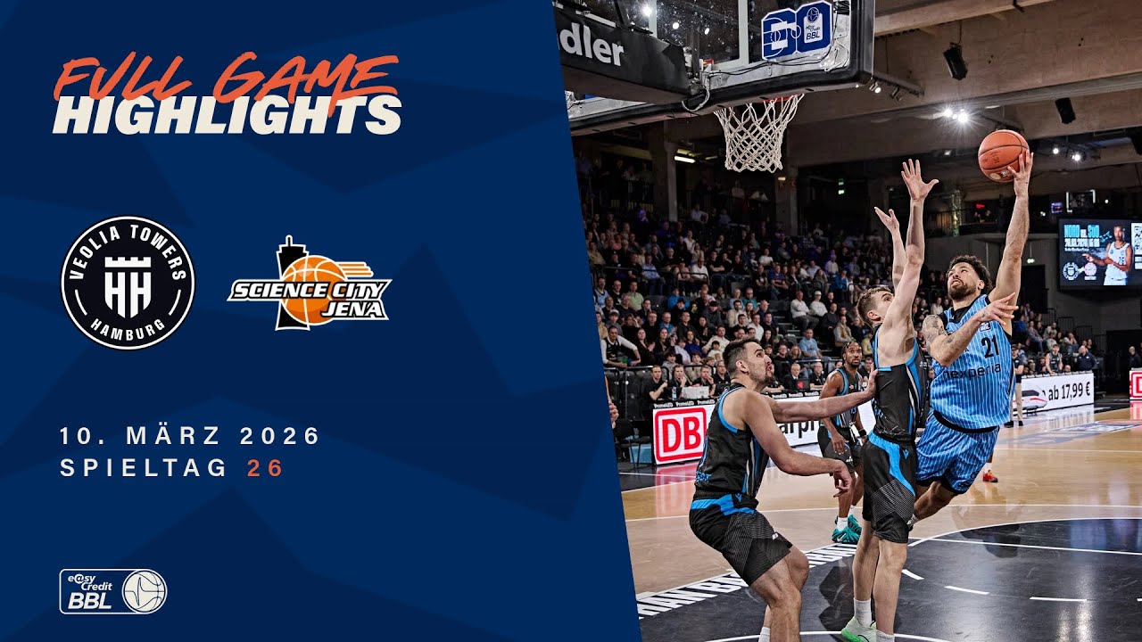 Veolia Towers Hamburg vs. Science City Jena - Full Game Highlights - Spieltag 26, 25/26