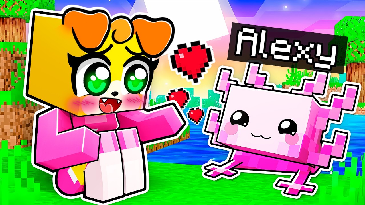 Jugando como un BEBE AJOLOTE en Minecraft! 👶
