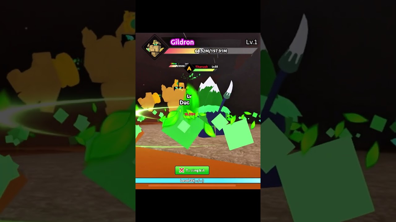 Titanusk Vs Gildron ( Solo 1vs1 )  #CatchaMonster #roblox  #games