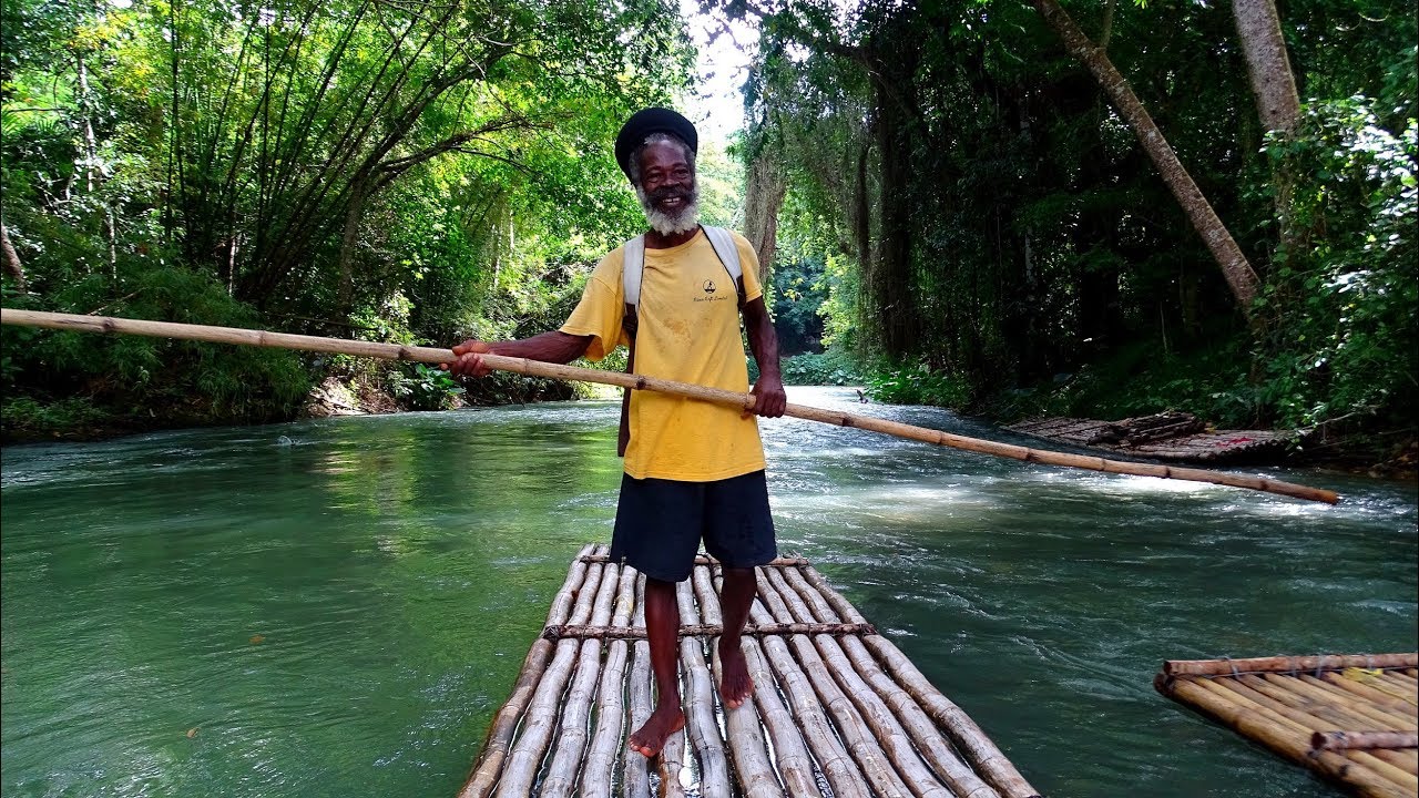 Martha Brae River Rafting Jamaica Bamboo Rafting Falmouth by Rafters Village Martha Brae Jamaika 4k