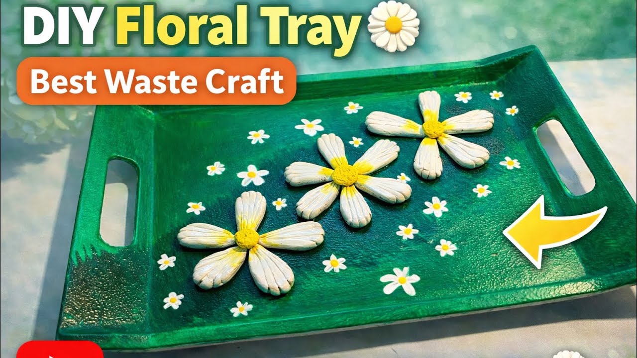 पुराणे trey को फेकणे से पहेले ये video  जरूर देखे |DIY old tray makover