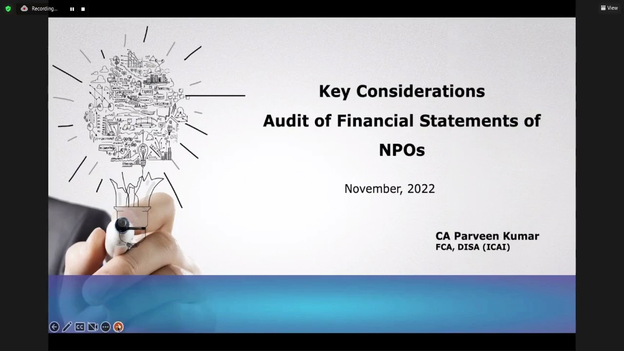 Webinar on &ldquo;Key Considerations in Audit of Non-Profit Organizations&rdquo; - 02112022