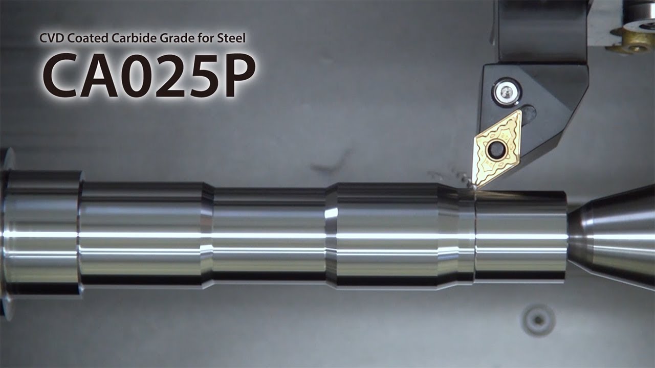 Turning Steel with Next Generation CA025P Grade Inserts