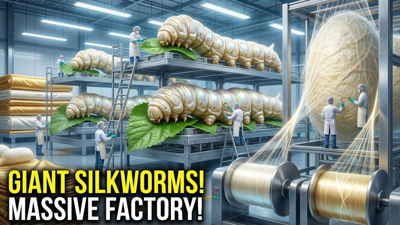 Inside a modern silk factory: how billions of silkworms are raised and processed into silk products!