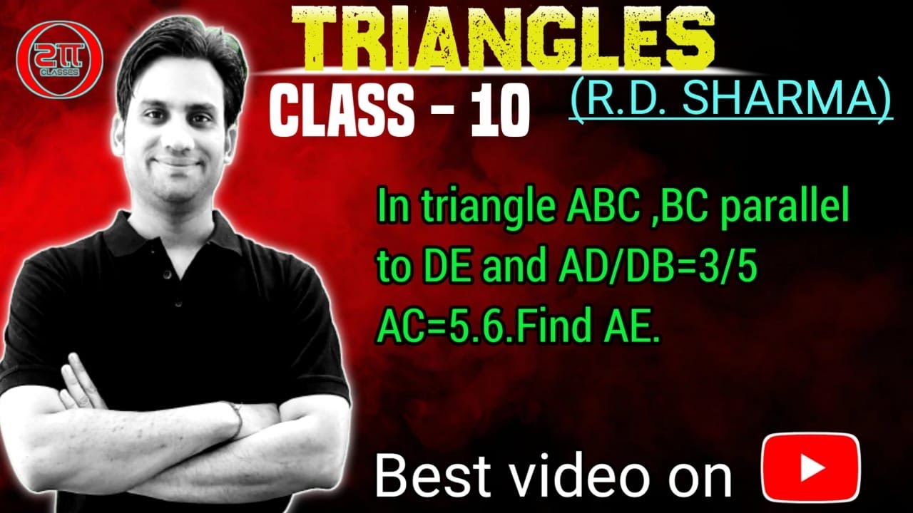 In a given △ABC, DE||BC and AD/DB = 3/5. If AC = 5.6, find AE.
