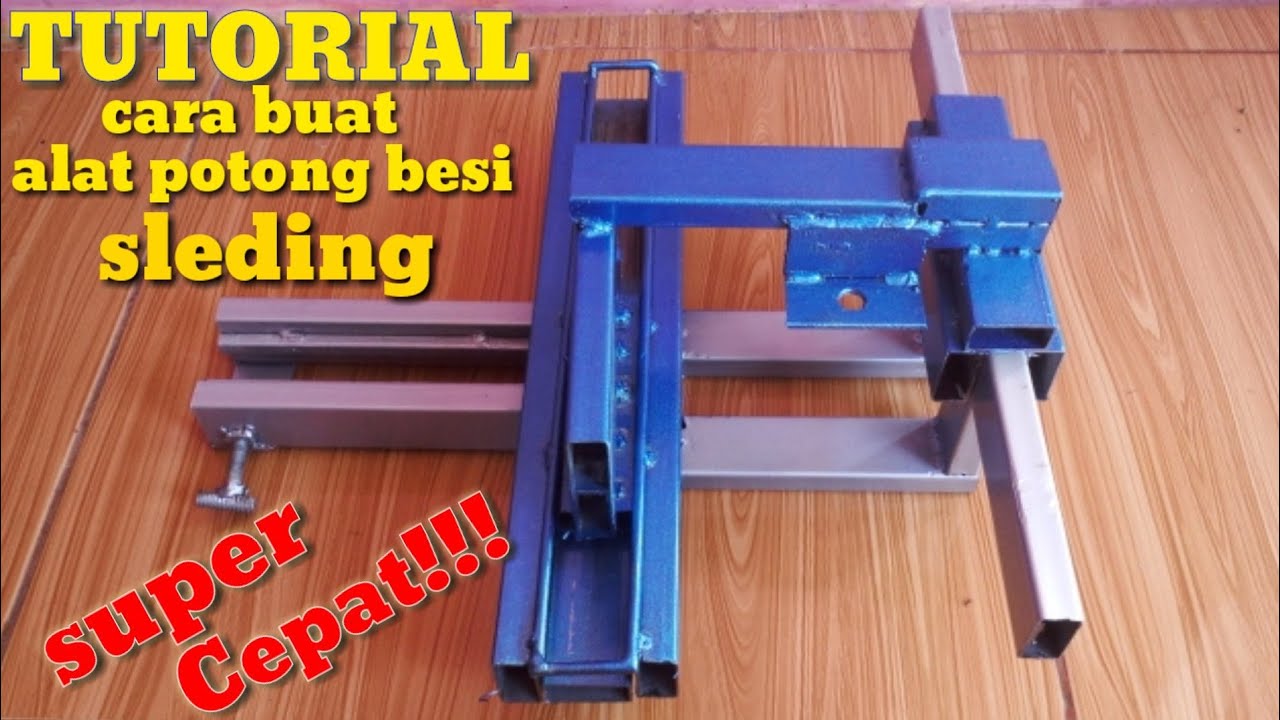 Tutorial !!! Cara buat dudukan gerinda sliding(alat untuk memotong besi)