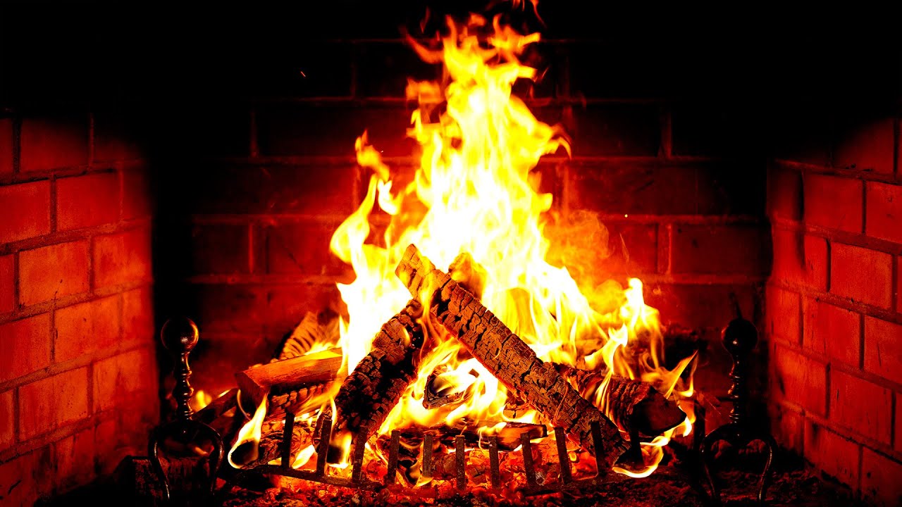 🔥 Fireplace 4K (12 HOURS). Cozy Fireplace with Burning Logs and Crackling Fire Sounds