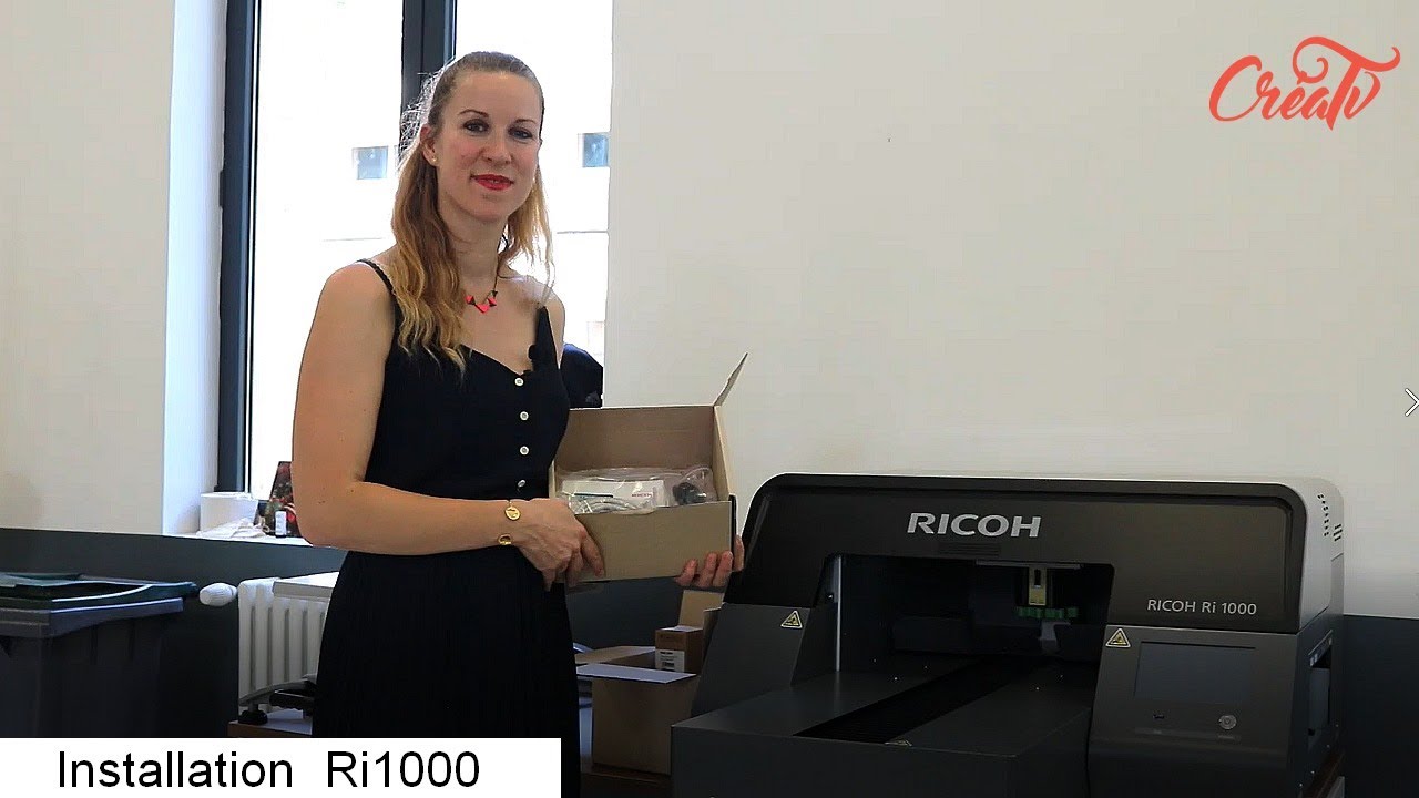 Créa'TV - Installation de la Ri1000 : impression directe sur textile