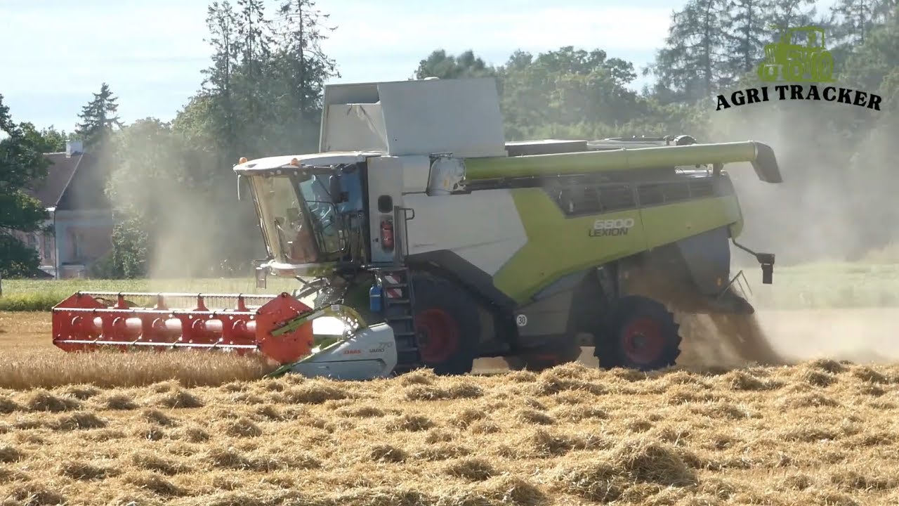 Lexion Harvest & Baling | Claas Lexion 6800 - Krone Round Pack
