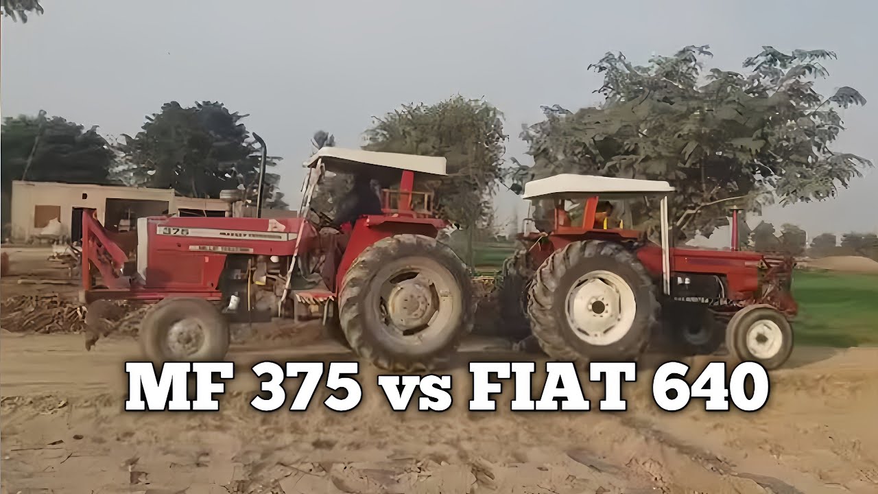 Mf 375 tractor vs Fiat 640 tractor mukbla | mf 375 vs Fiat 640