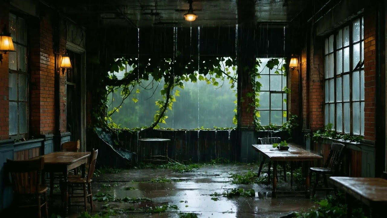 ☔ Rain Sounds with Zither Music - Alpine Folk Melodies for Mountain Peace
