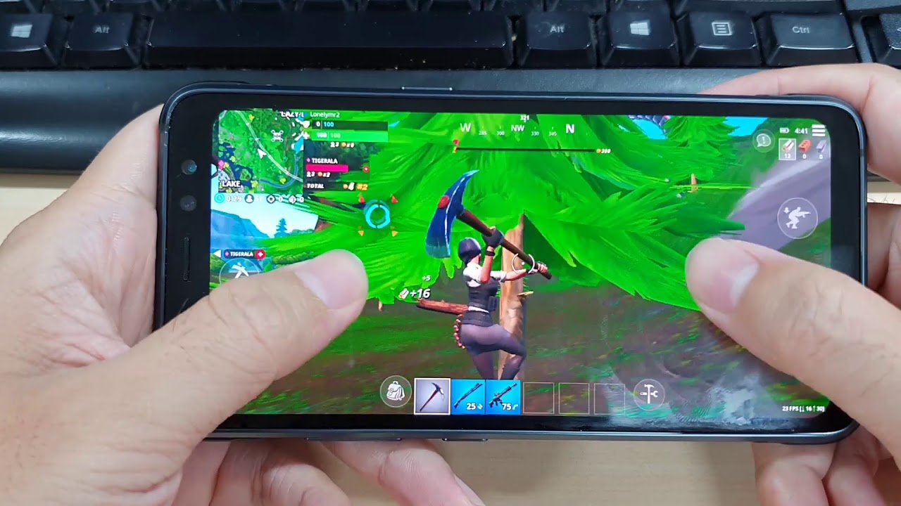 Test Game Fortnite on Samsung Galaxy S8 Active