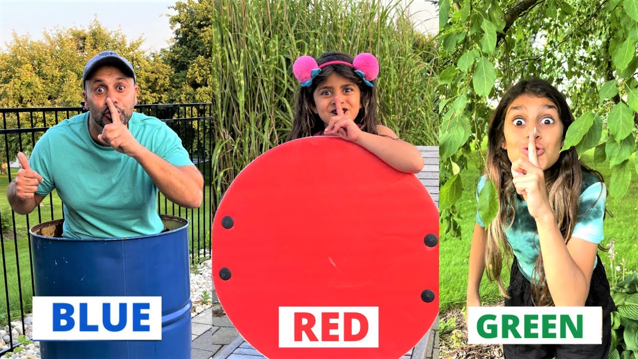 Deema and Sally Play Extreme Hide and Seek in your color challenge