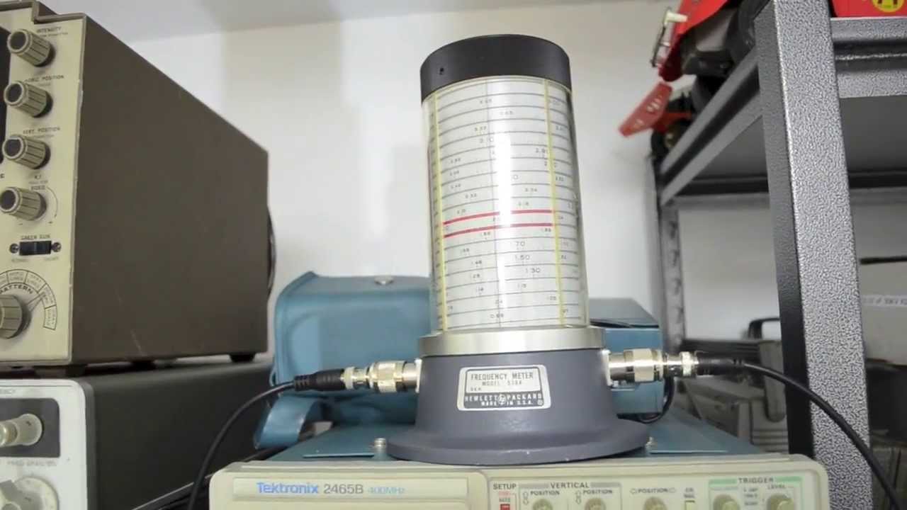 HP 536A frequency meter demonstration