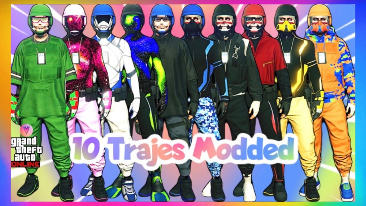 GTA 5 ONLINE | COMO OBTER 10 TRAJES MASCULINOS TRYHARD MODDED DE UMA VEZ PELO MODO CRIADOR