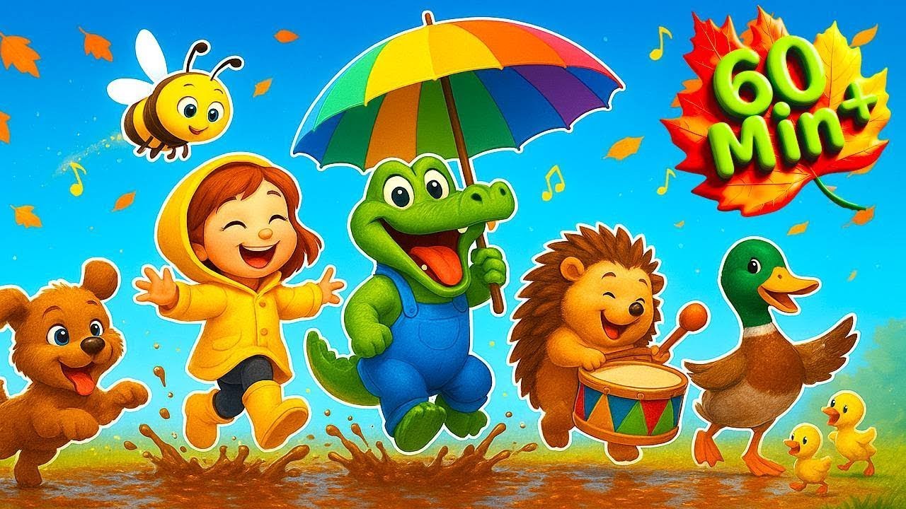 Compilation des toutes nouvelles chansons &eacute;ducatives d'automne pour les enfants de maternelle 🥁🍂