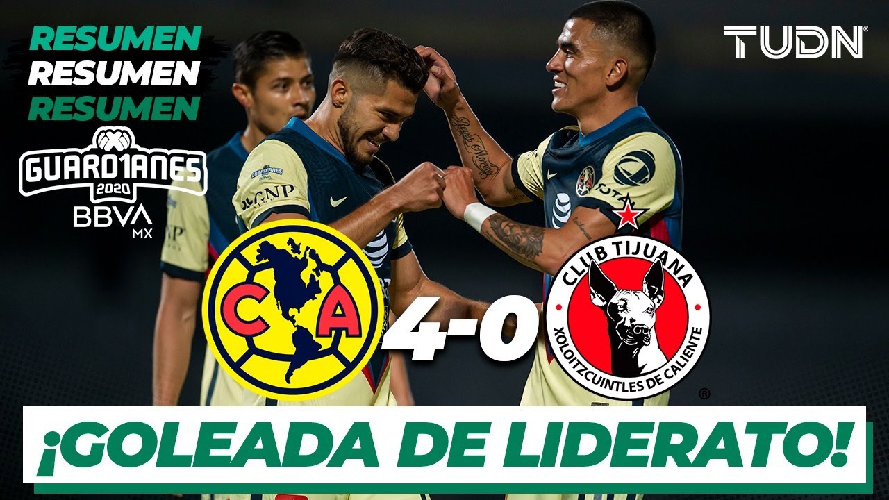 Resumen y goles | Am&eacute;rica 4-0 Tijuana | Guard1anes 2020 Liga BBVA MX - J2 | TUDN