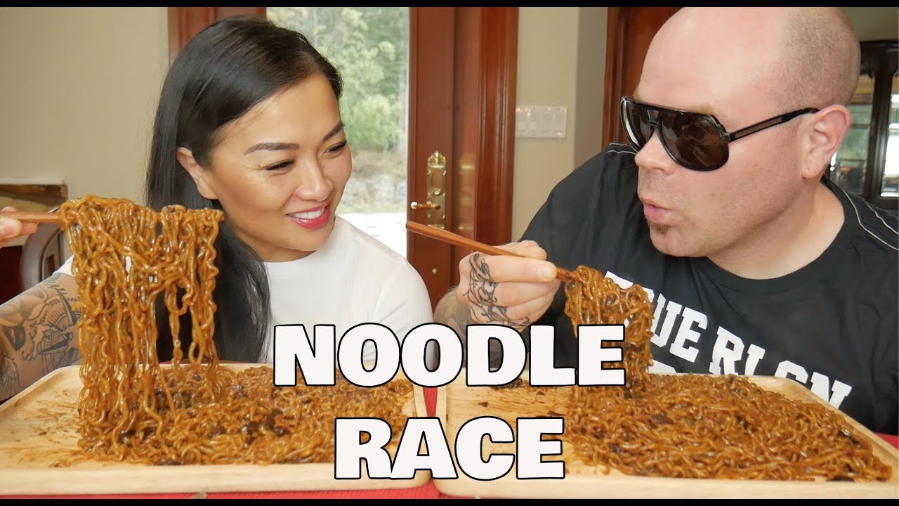 BLACKBEAN NOODLE RACE with HUBBY | SASVlogs
