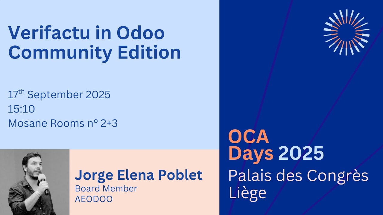 OCA Days 2025 - Jorge Elena Poblet - Verifactu in Odoo Community Edition