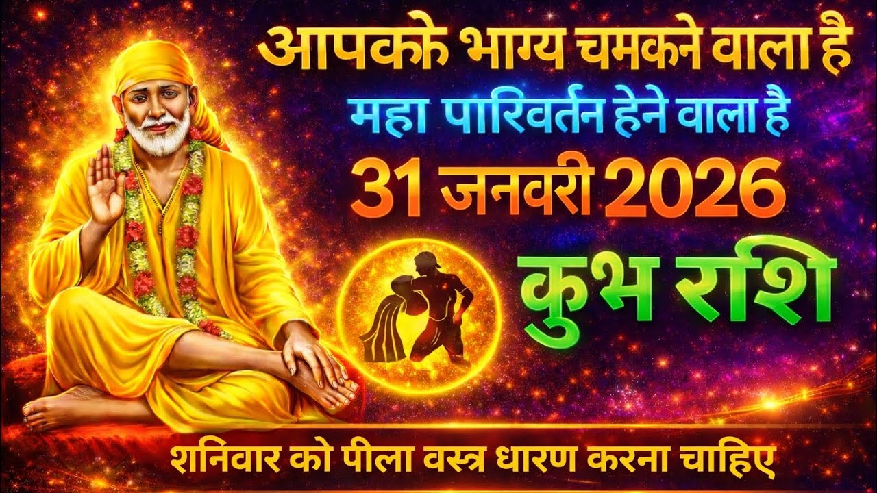 🔥 कुंभ राशि 31 जनवरी 2026 से भाग्य चमकेगा | महा परिवर्तन होने वाला है | Aquarius Rashifal#KumbhRashi