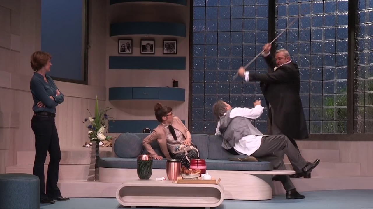mariage et chatiment au theatre hebertot avec daniel russo et laurent gamelon