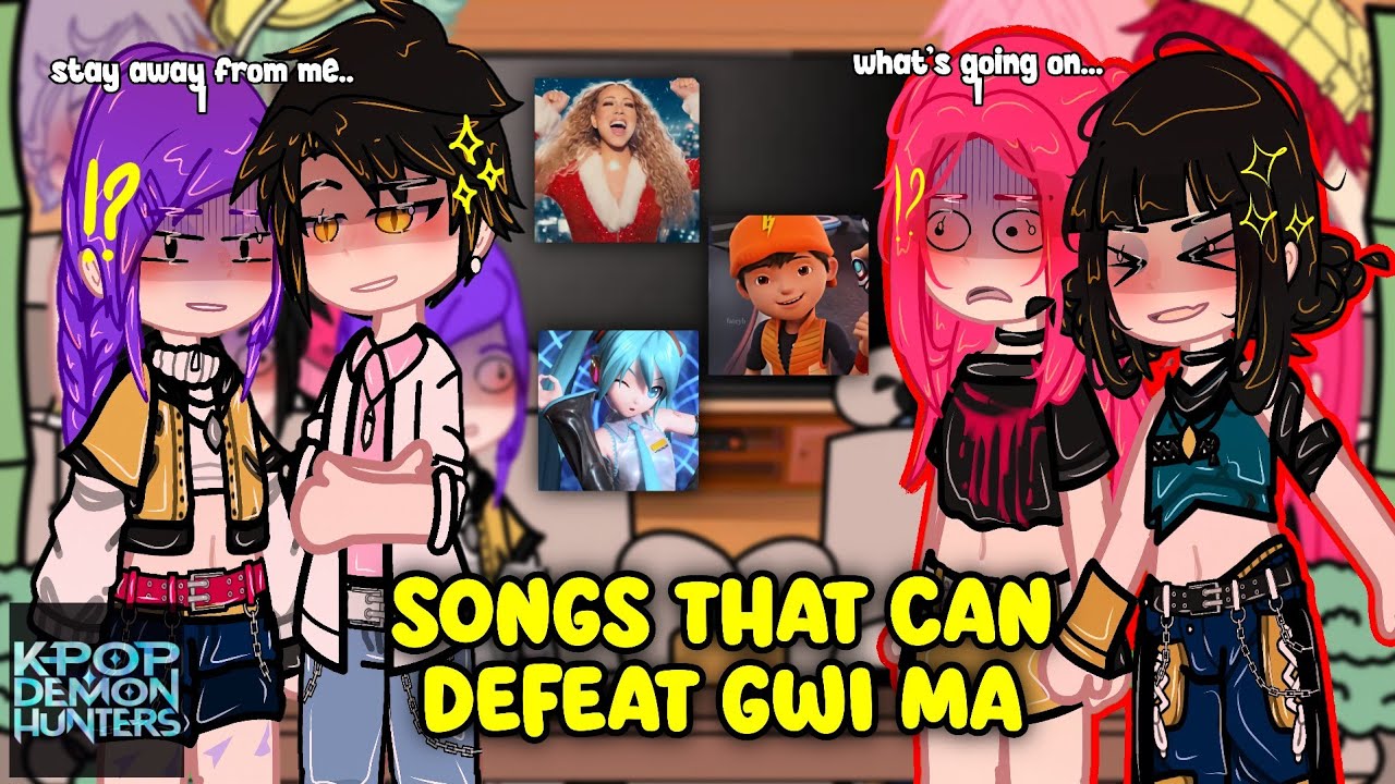 (🇺🇲) Kpop Demon Hunters React To Characters That Can Defeat Gwi Ma! | Ft. Saja Boys | 2x Speed|GACHA