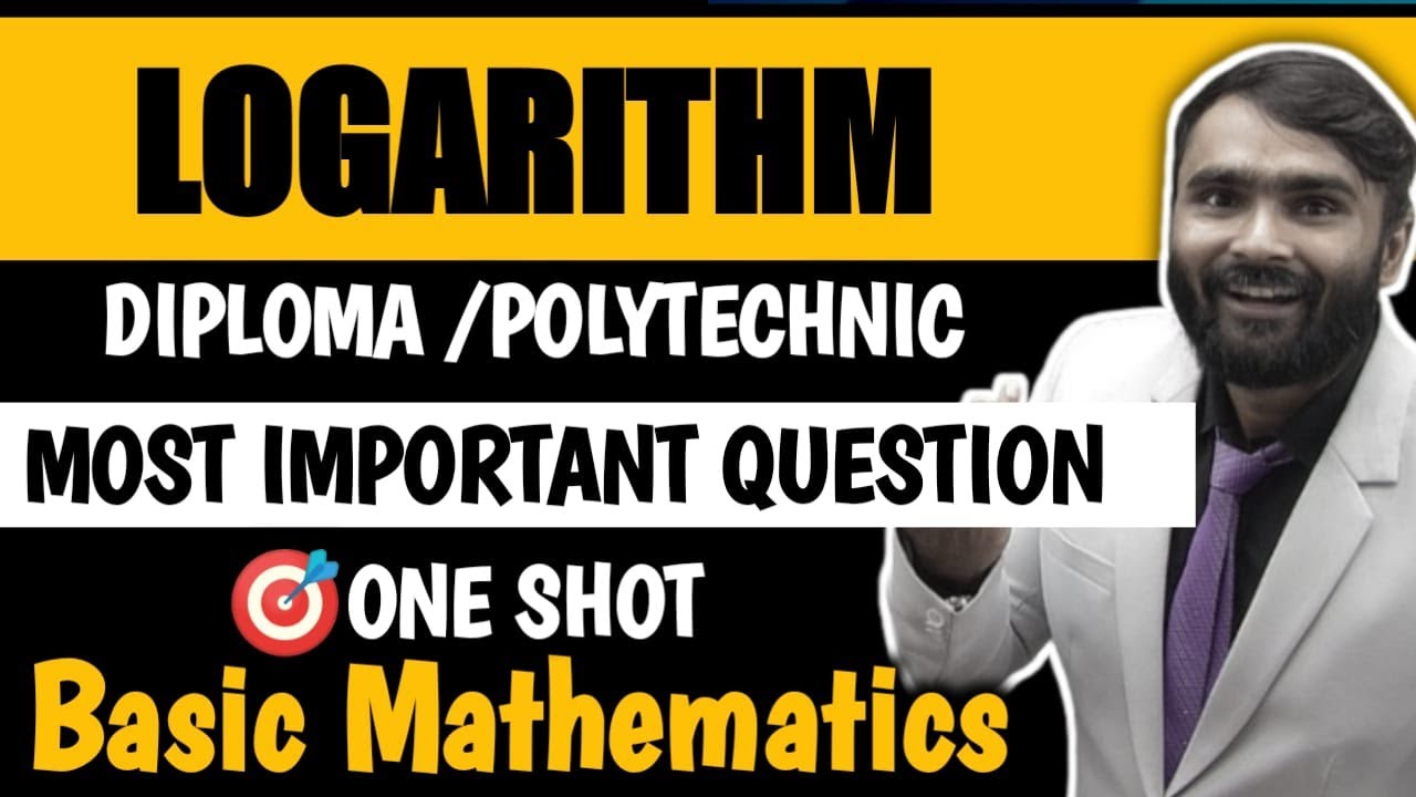 LOGARITHM |MOST IMPORTANT QUESTION|ONESHOT 🎯|BASIC MATHEMATICS|DIPLOMA/POLYTECHNIC|PRADEEP GIRI SIR
