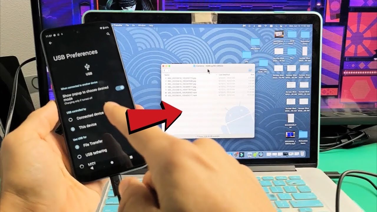 Moto G 5G (2022): How to Transfer Photos/Videos to Apple PC, MacBook, iMac w/ Cable (No iTunes)