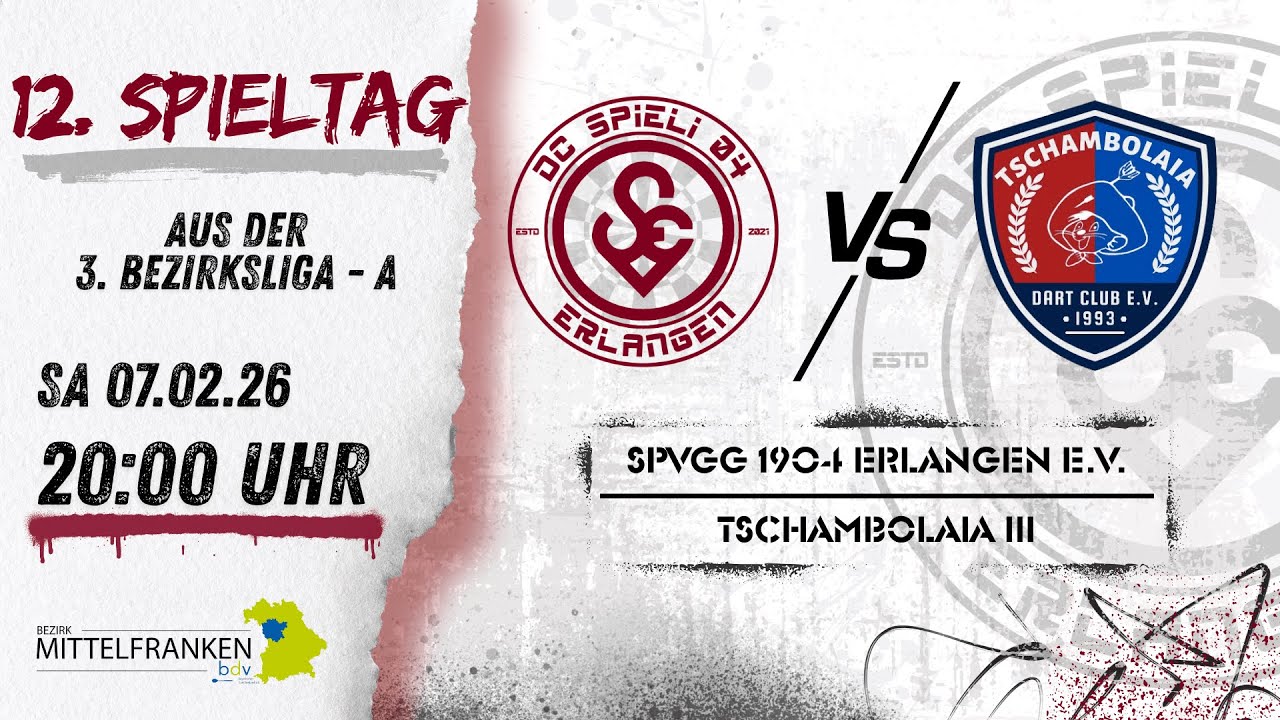 SpVgg 1904 Erlangen e. V. vs. DC Tschambolaia III - 12. Spieltag aus der 3. Bezirksliga - A