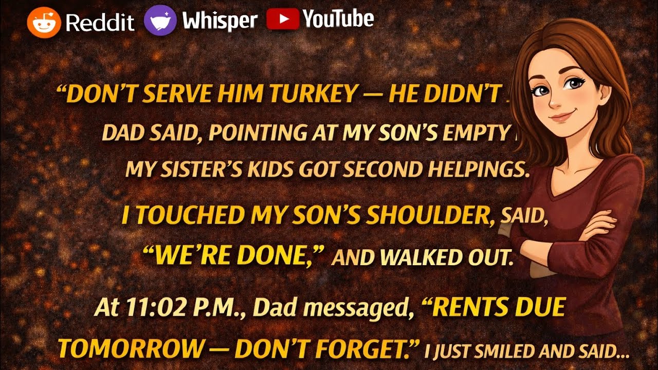Don’t Serve Him Turkey — He Didn’t Earn It,” Dad Said, Pointing At My Son’s Empty Plate. 