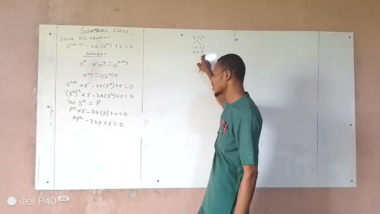 Indicial Equation leading to quadratic Equation 