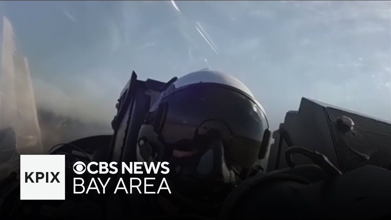 Taking a flight on an F-18 ahead of Levi's Stadium flyover for Super Bowl