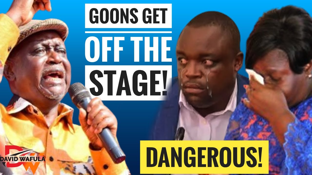 OBURU ODINGA ALMOST COLLAPSES ON STAGE AS GOONS SURPASS STAGE BEARING LOAD!