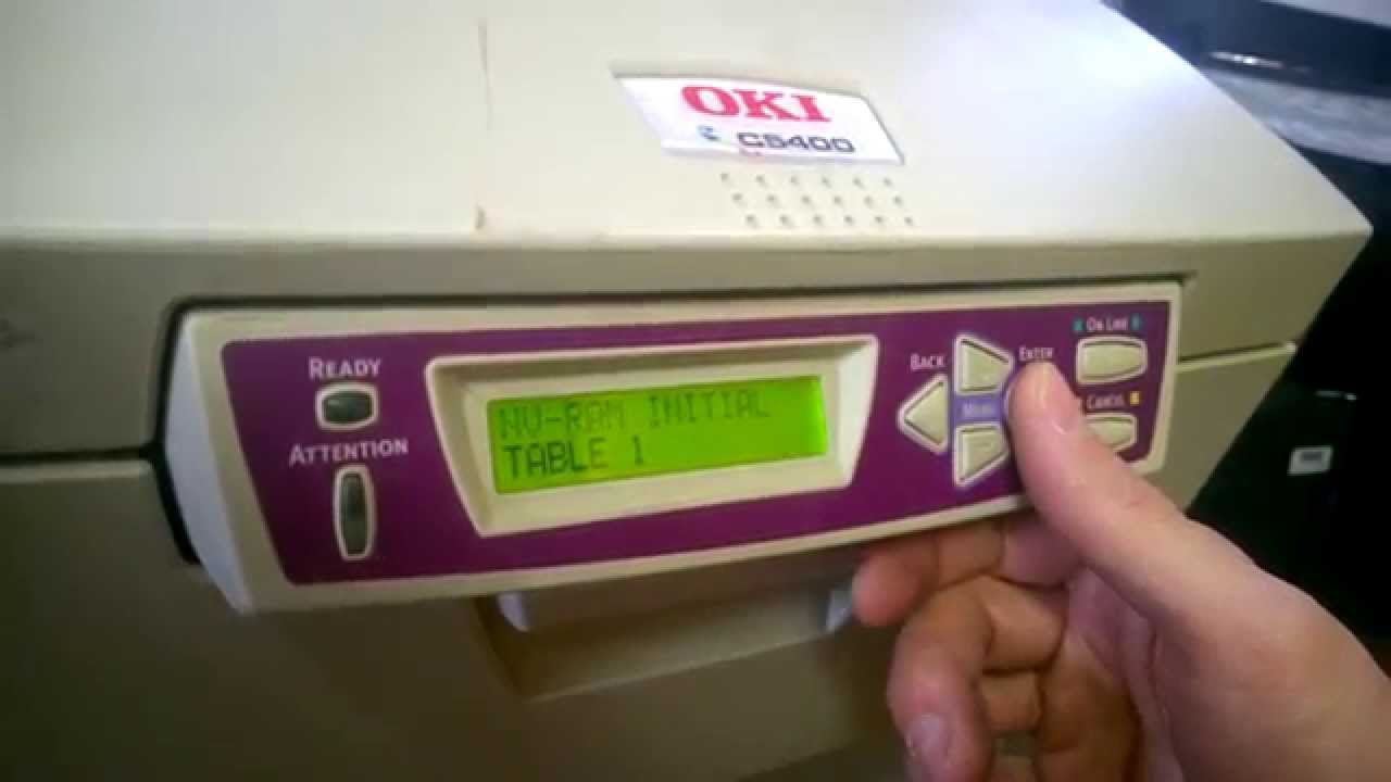 Reset drukarki OKI C5400, nie chip, tylko przyciskami w menu