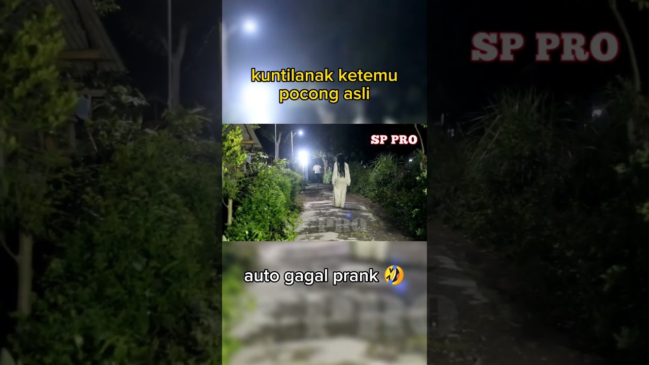 Kuntilanak ketemu pocong asli #shorts  #prankkuntilanak