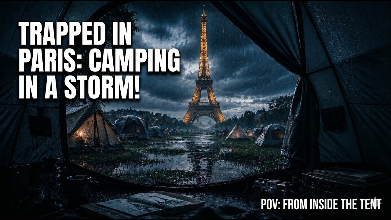 I Camped Under the Eiffel Tower During a Major Storm... (Survival POV)