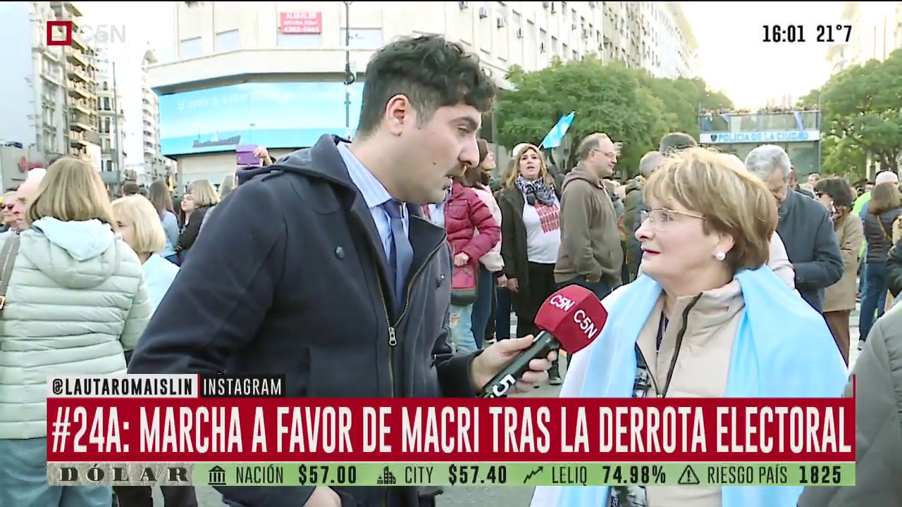 C5N en la marcha a favor de Macri: militantes "M" contra el periodismo (parte 2)