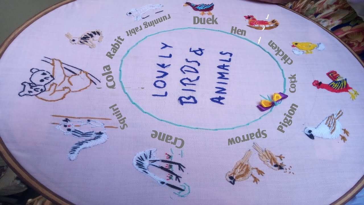 Making animals and birds with embroidery by crafty ideas