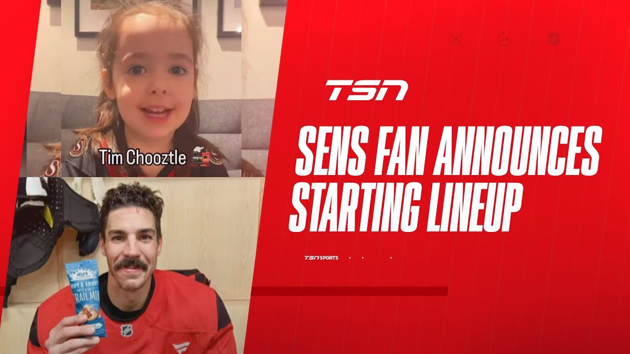 Three-year old Sens fan does her own version of announcing Ottawa's lineup