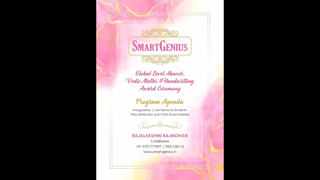 Smart Genius ll Global Level Abacus, Vedic Maths & Handwriting Award Ceremony ll LIVE