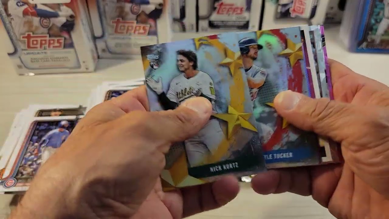 10 hanger packs 2025 topps update baseball. (  1 numbered and 1 relic hit)