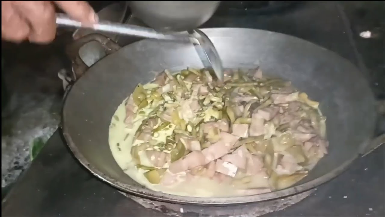 Masak tewel,kacang sriwet,koro krupuk santan pedas,makanan desa sederhana nikmat luar biasa
