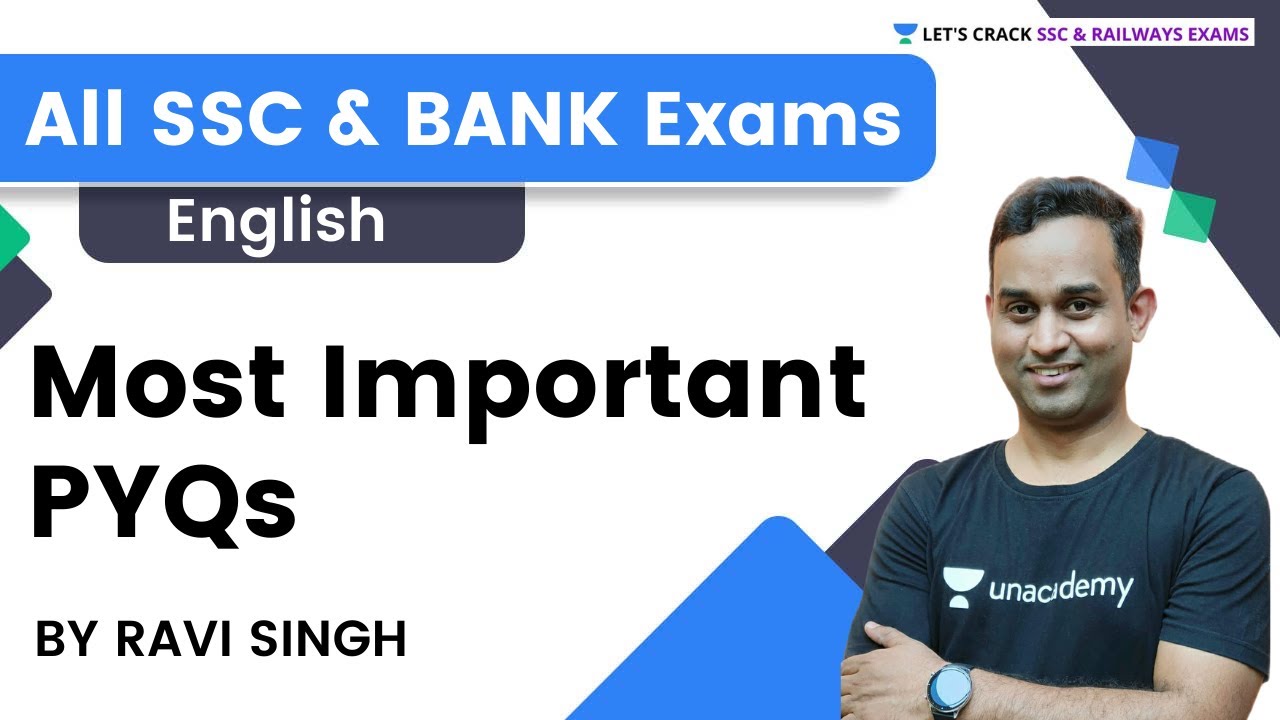 Most Important PYQs | English | All SSC & Bank Exams | Ravi Singh | Let's Crack SSC and Railway Exam