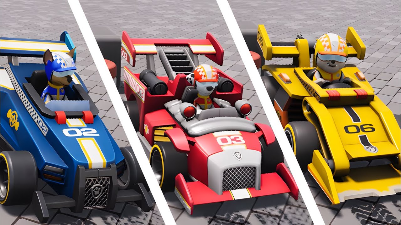 PAW Patrol Grand Prix 🏁 Barkingburg Races - Chase, Marshall, Rubble
